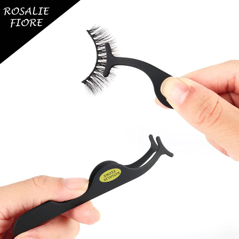 پنس مژه رزالی فیوره مدل TOPX03 به همراه انبر اکستنشن مژه