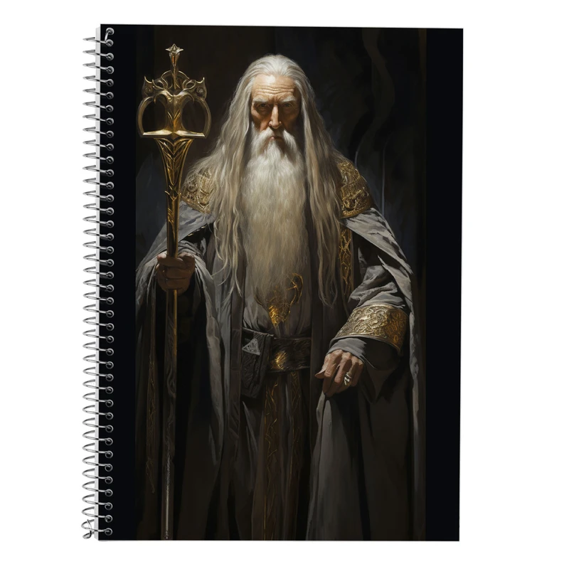 دفتر زبان 50 برگ مدوپد مدل سه خط طرح  ارباب حلقه ها The Lord of the Rings کد DF3005
