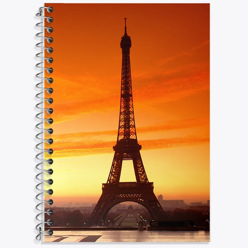 دفتر لغت 50 برگ خندالو طرح برج ایفل کد F463