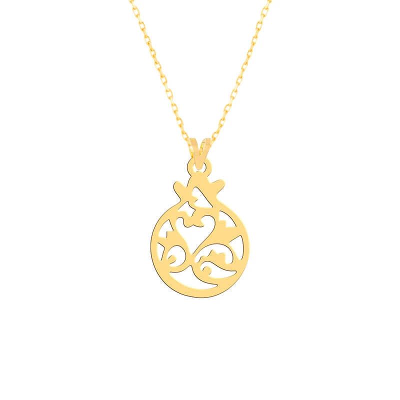 گردنبند طلا 18 عیار زنانه فرشته مدل انار یلدا  WNLZ-000658