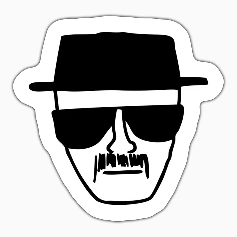 استیکر لپ تاپ و موبایل بووم طرح سریال Breaking Bad مدل Walter White کد WR8