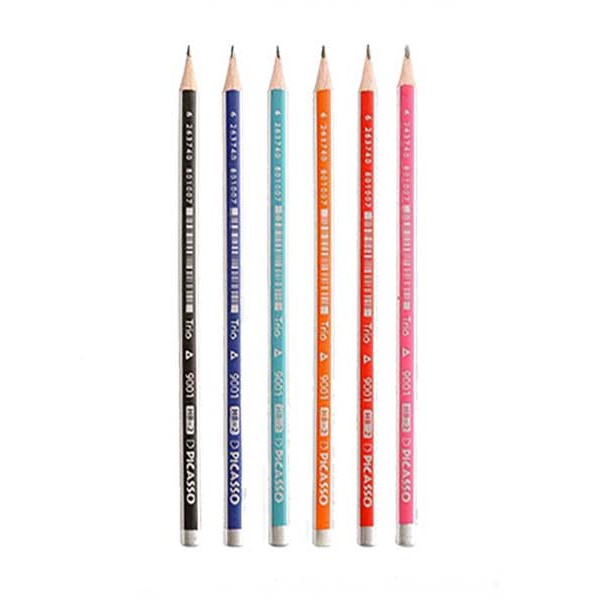 مداد مشکی پیکاسو مدل تریو کد 02 بسته 12 عددی