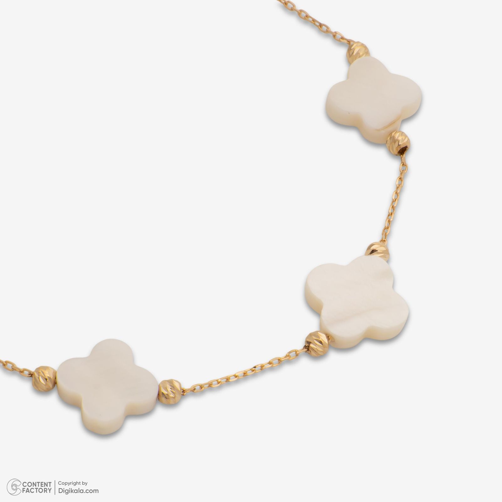 دستبند زنجیری طلا 18 عیار زنانه حافا گلد مدل br007 -  - 4