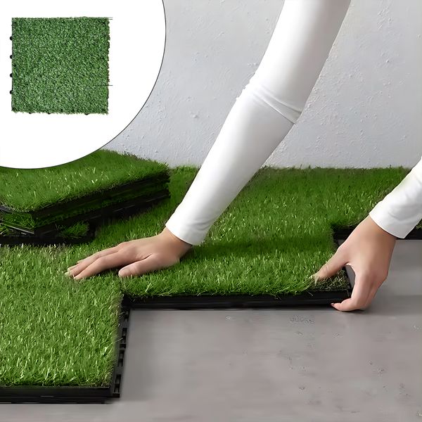 چمن مصنوعی مدل تایل  سایز 30x30 سانتی متر