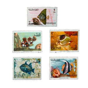 تمبر یادگاری مدل ماهی کد h-814 مجموعه 5 عددی