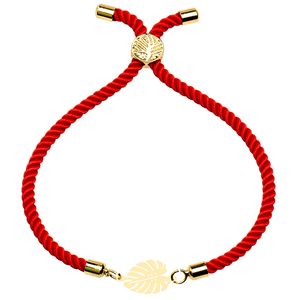 دستبند طلا 18 عیار دخترانه کرابو طرح برگ انجیر مدل Krd1664