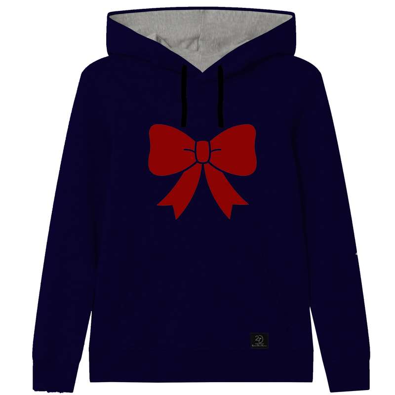 هودی دخترانه 27 مدل پاپیون کد F33 رنگ سرمه ای 