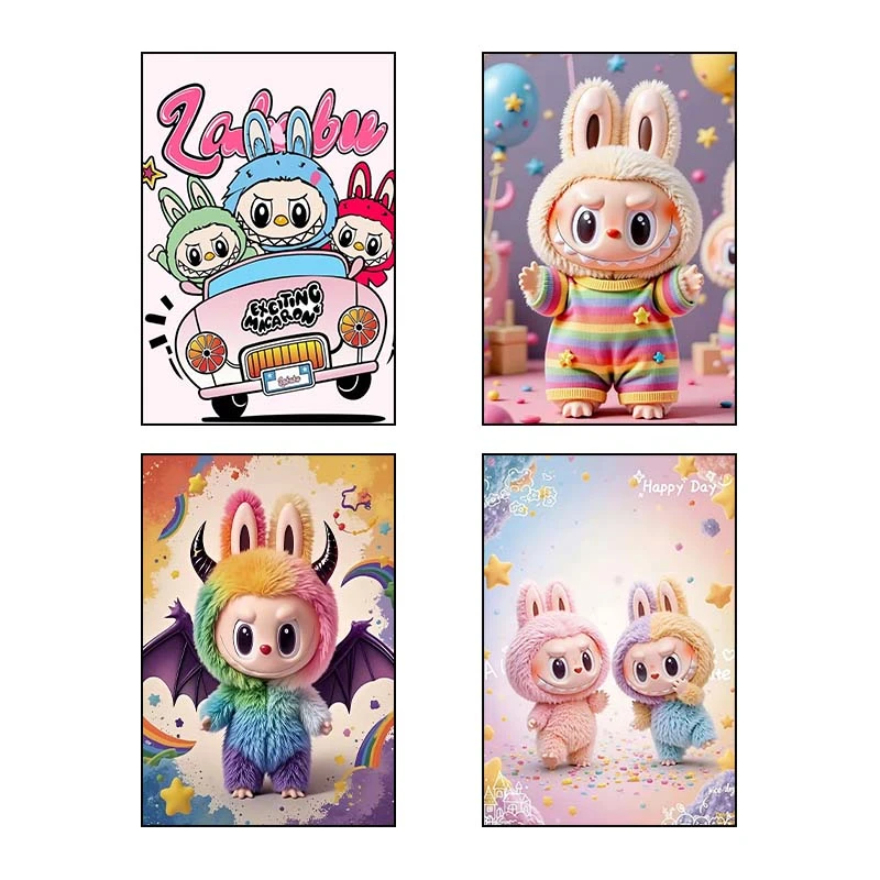  تابلو شاسي کارنيکا طرح لابوبو کد 64176 مجموعه 4 عددی