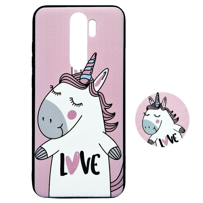 کاور مدل تک شاخ لاو مناسب برای گوشی موبایل شیائومی Redmi Note 8 Pro به همراه پاپ سوکت