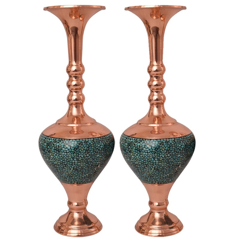 گلدان فیروزه کوبی مدل 5573 بسته 2 عددی