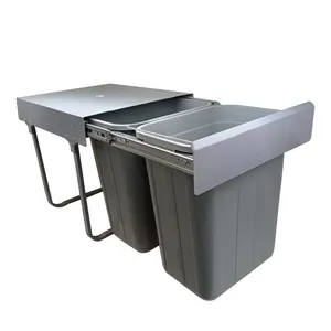سطل زباله کابینتی مدل دوقلو