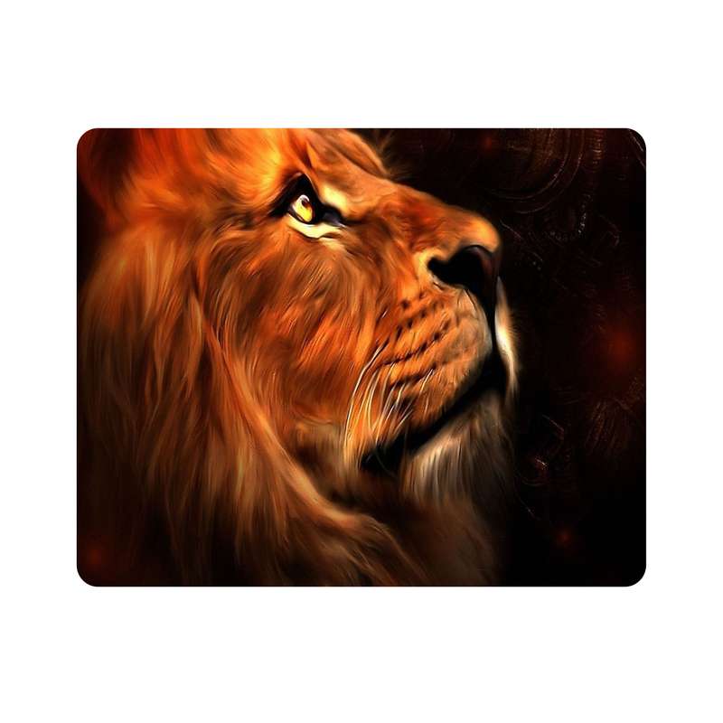 ماوس پد اطلس آبی طرح نقاشی شیر  مدل T7926