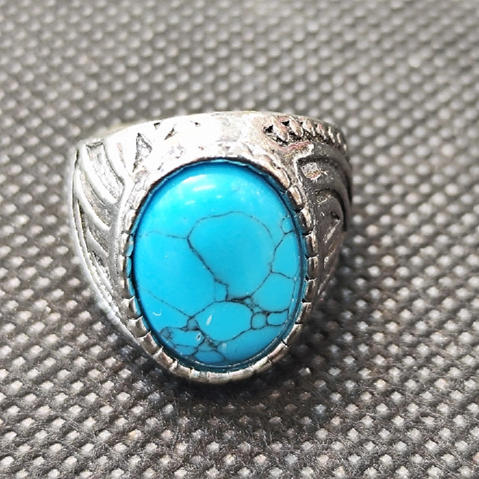 انگشتر مردانه مدل سنگ فیروزه کد 25