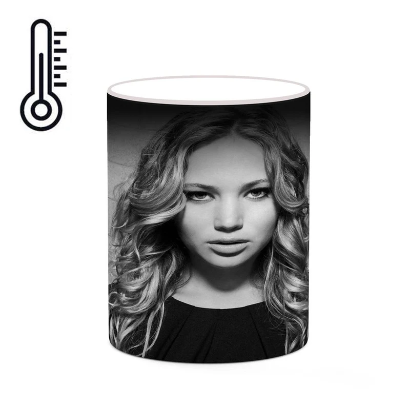 ماگ حرارتی کاکتی طرح جنیفر لارنس Jennifer Lawrence مدل mgh26304