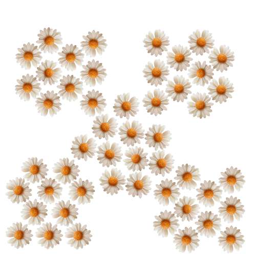 شمع شناور مدل بابونه مجموعه ۵۰ عددی