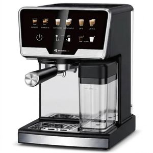 اسپرسوساز نیمهصنعتی 1700 میلیلیتری مباشی مدل ME-ECM2507 تماماتوماتیک با فشار بخار 20 بار و بدنه استیل و پلاستیک