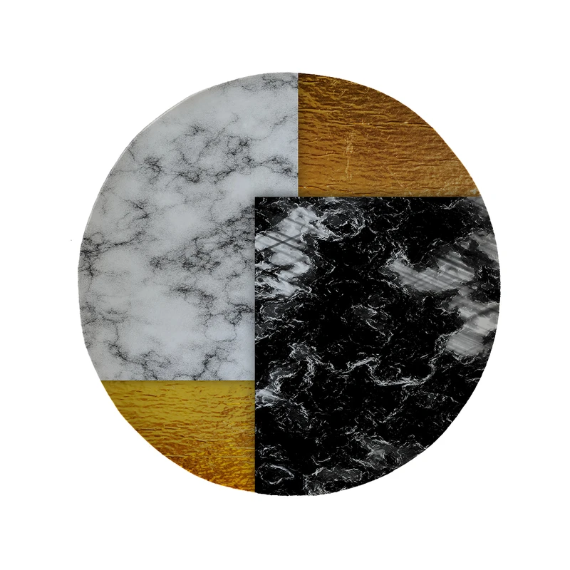 پادری طرح سنگ مدل دایره کد 8619 سایز 90 × 90 سانتی متر