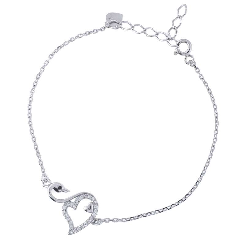 دستبند نقره زنانه آمیتیس مدل قو AMT-D038 دستبند نقره زنانه آمیتیس مدل قو AMT-D038