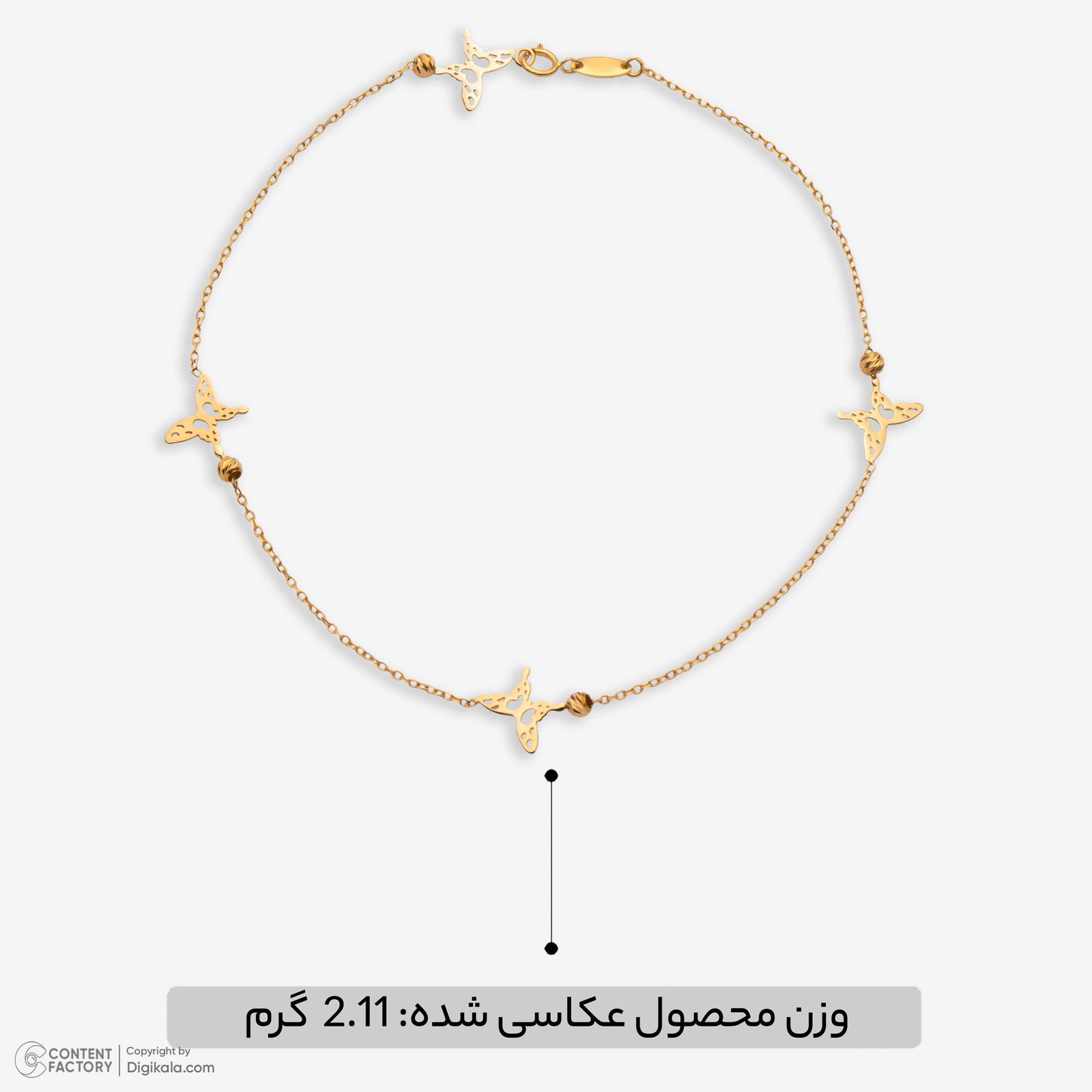 پابند طلا 18 عیار زنانه گلدم مدل B447013 -  - 6