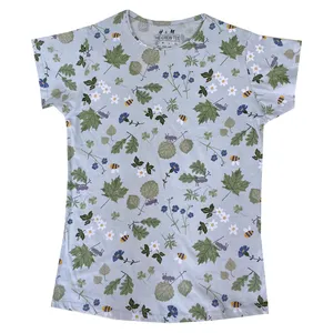 تی شرت آستین کوتاه زنانه اچ اند ام مدل گل زنبور