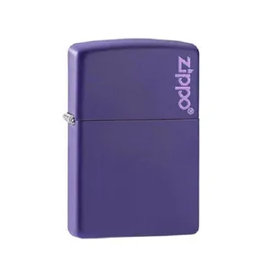 فندک بنزینی زیپو مدل PURPLE MATTE ZIPPO LOGO کد 237ZL