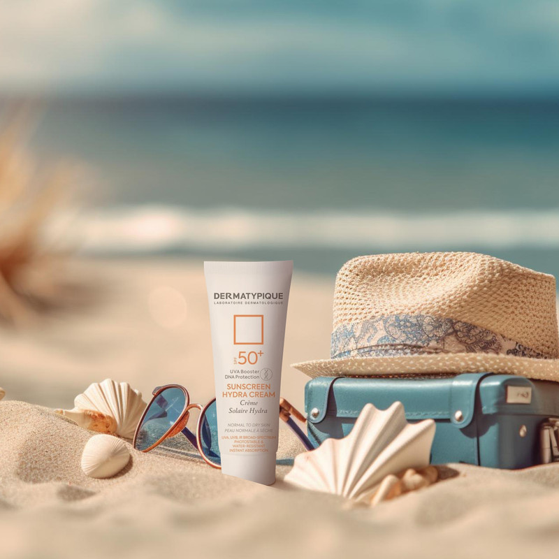 کرم ضد آفتاب بدون رنگ درماتیپیک SFP50 مدل Hydra محافظ UVA ،UVB، ضد آب، مرطوبکننده، مناسب انواع پوست حجم 50 میلیلیتر کرم ضد آفتاب بدون رنگ درماتیپیک SFP50 مدل Hydra محافظ UVA ،UVB، ضد آب، مرطوبکننده، مناسب انواع پوست حجم 50 میلیلیتر