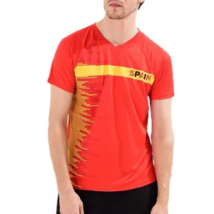 تی شرت آستین کوتاه ورزشی مردانه ال سی وایکیکی مدل هواداری اسپانیا