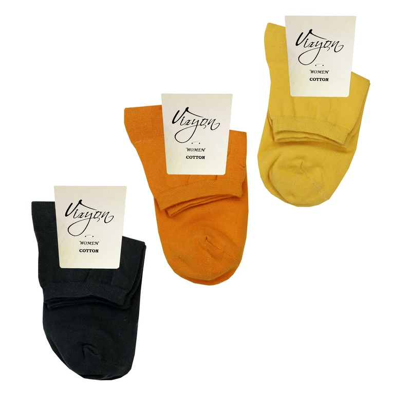 جوراب زنانه مدل زنانه ترک ویزیون کد VFS20.3Z8 بسته 3 عددی