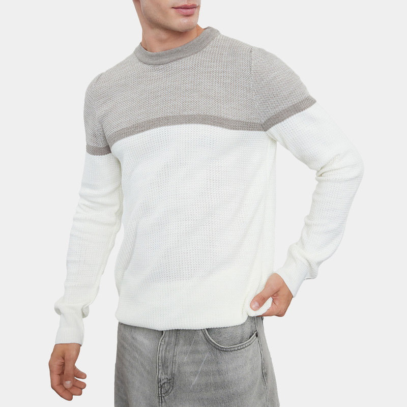 پلیور یقه گرد مردانه مدل 820055016 طرح ترندیول
