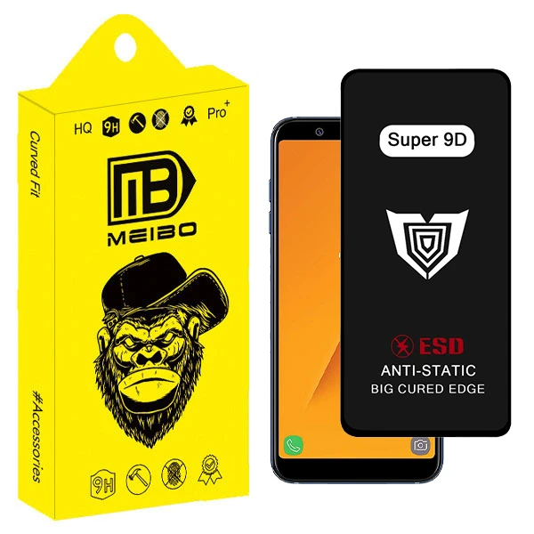 محافظ صفحه نمایش میبو مدل Super 9D Pro مناسب برای گوشی موبایل سامسونگ galaxy a6 plus / j6 plus