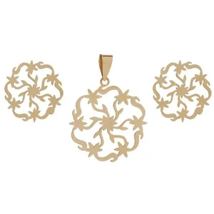 نیم ست طلا 18 عیار زنانه قیراط طرح ستاره کد GH6326