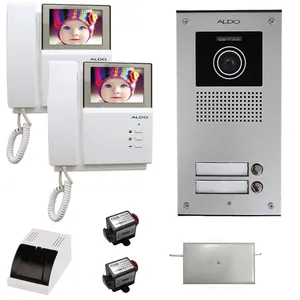 مجموعه دربازکن تصویری آلدو مدل 412-U2 به همراه محافظ ولتاژ  مانیتور