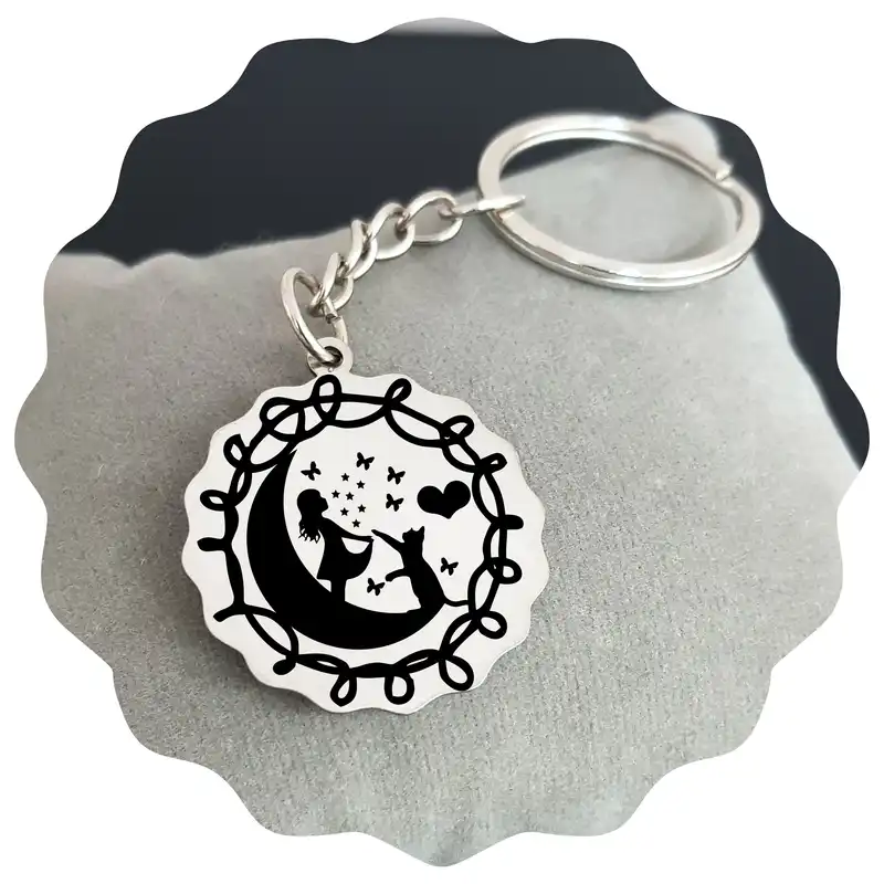 جاکلیدی گيلواره زراوشان مدل ماه و خورشید کد 06 به همراه گردنبند