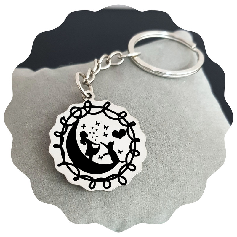 جاکلیدی گيلواره زراوشان مدل ماه و خورشید کد 06 به همراه گردنبند