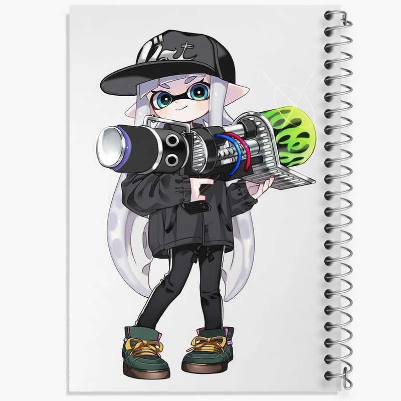 دفتر شطرنجی 50 برگ خندالو مدل بازی اسپلاتون (Splatoon) کد 33296