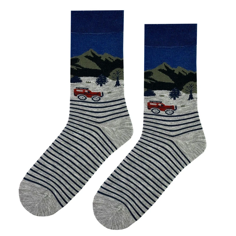 جوراب ساق بلند زنانه ال سون مدل خط دار کد PH1141