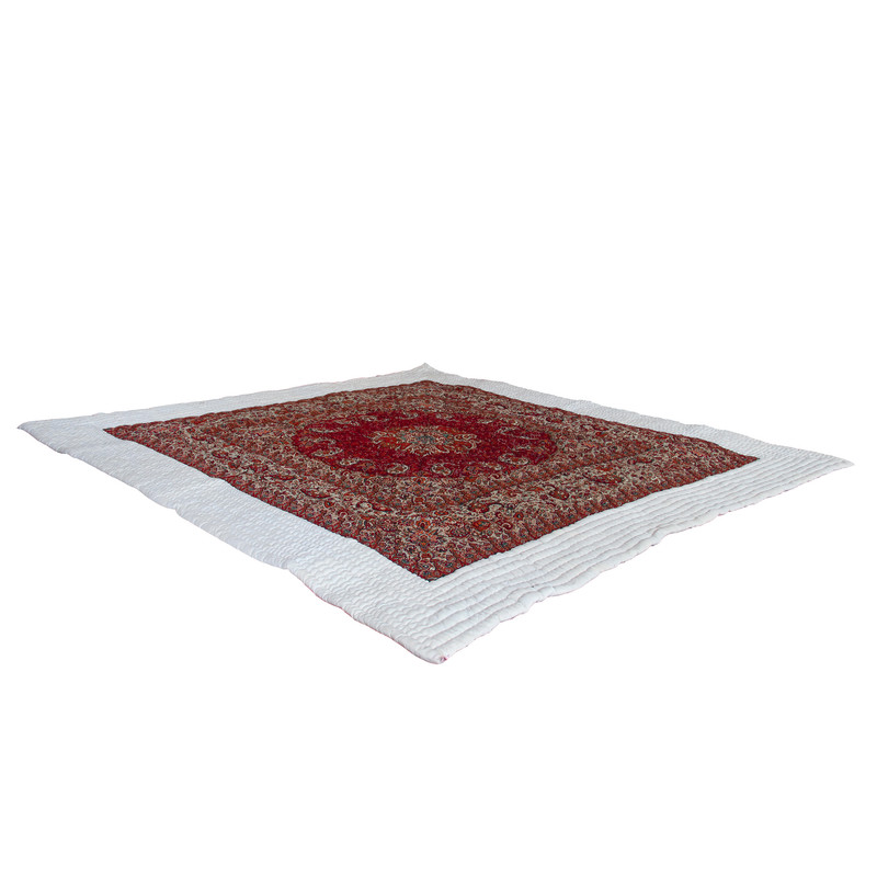 لحاف کرسی مدل درباری کد 122 سایز 350x350 سانتی متر