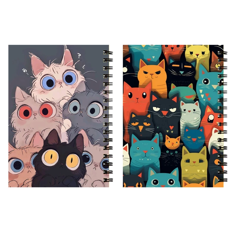 دفتر مشق 60 برگ طرح گربه ها کد 911 بسته 2 عددی