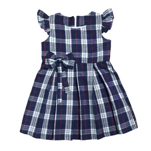 سارافون دخترانه مدل چهارخونه مجلسی کد 3