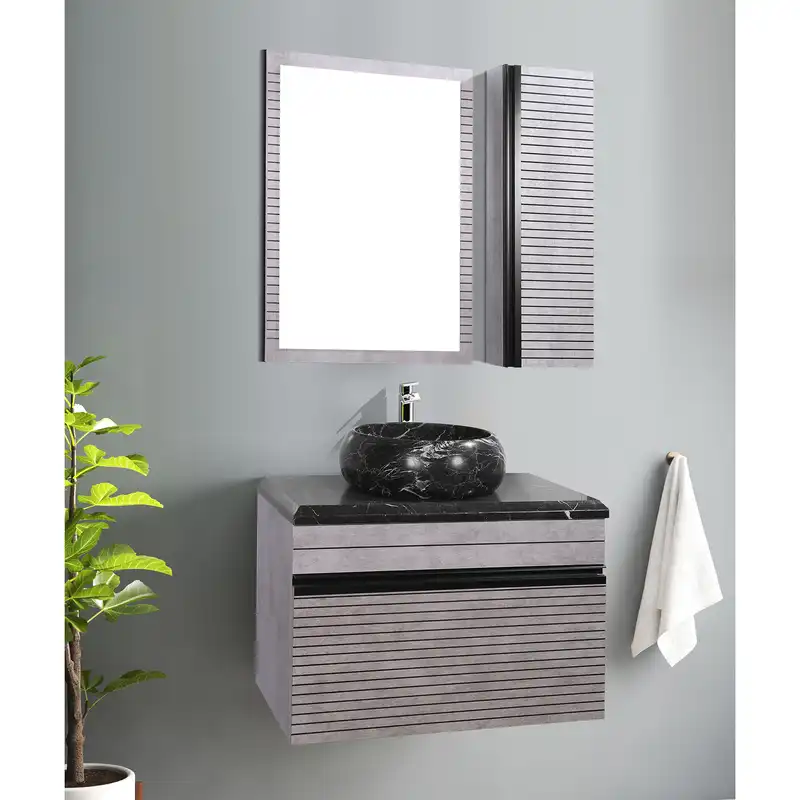 ست کابینت و روشویی الین مدل DZ به همراه آینه و باکس