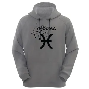 هودی زنانه مدل ماه اسفند کد D11 رنگ طوسی