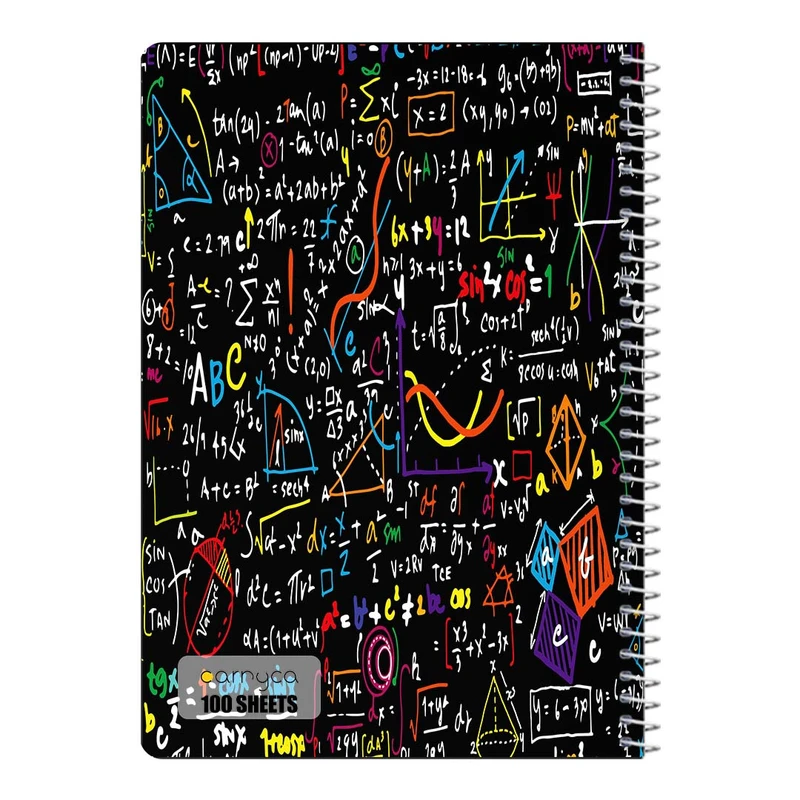 دفتر مشق 100 برگ سیمی کارنیکا طرح ریاضیات Mathematics کد 59396