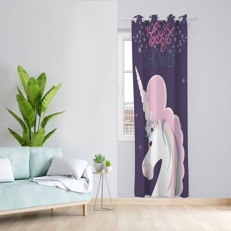  پرده مدل تک شاخ مخمل پانچی کد 2142 سایز 140x200 سانتی متر