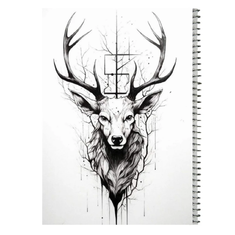 دفتر مشق 80 برگ مدل گوزن