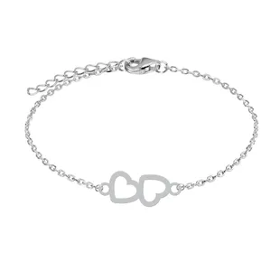 دستبند زنجیری زنانه هایکا طرح قلب کد zd.h 346