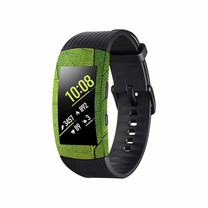 برچسب ماهوت طرح Leaf-Texture مناسب برای ساعت هوشمند سامسونگ Galaxy Gear Fit 2 Pro