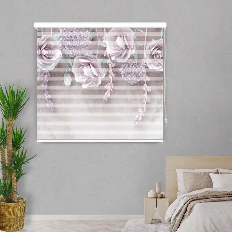 پرده زبرا مدل F-7329 سایز 180x180 سانتی متر