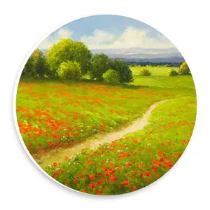  دیوارکوب طرح نقاشی چمنزار و گل ها مدل wtb1053