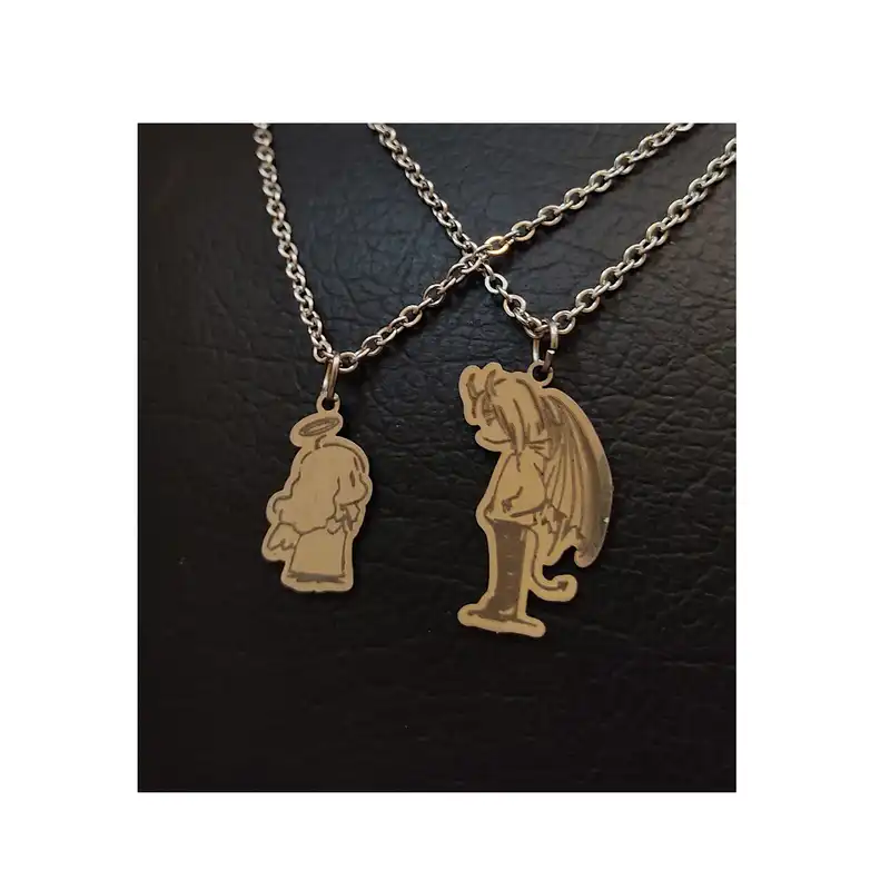 گردنبند مدل فرشته و شیطان بسته 2 عددی