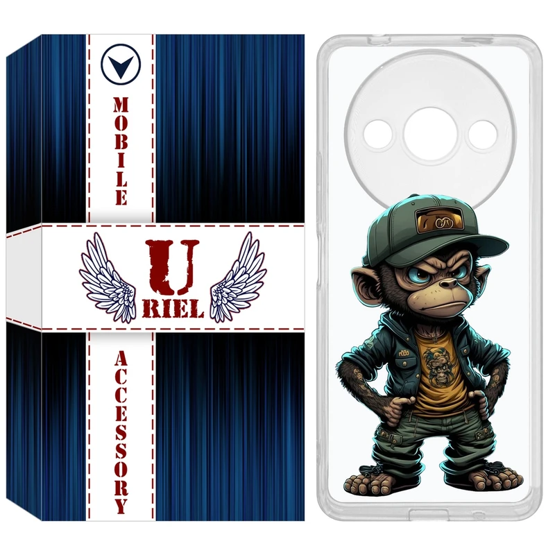 کاور یوریل مدل Clear کد 37 طرح Monkey مناسب برای گوشی موبایل شیائومی Redmi A3 / A3x